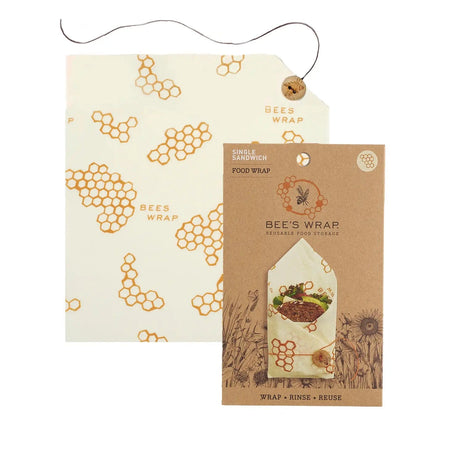 Buy Bee's Wrap - Sandwich Wrap - Honeycomb Print Online